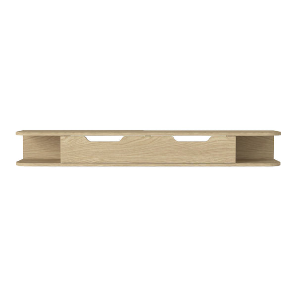 Suport TV de perete Karjali 150x30x19 cm efect lemn stejar [en.casa]