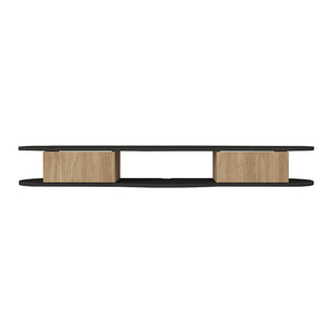 Suport TV de perete Nyskiri 150x35x19 cm antracit/efect lemn stejar [en.casa]