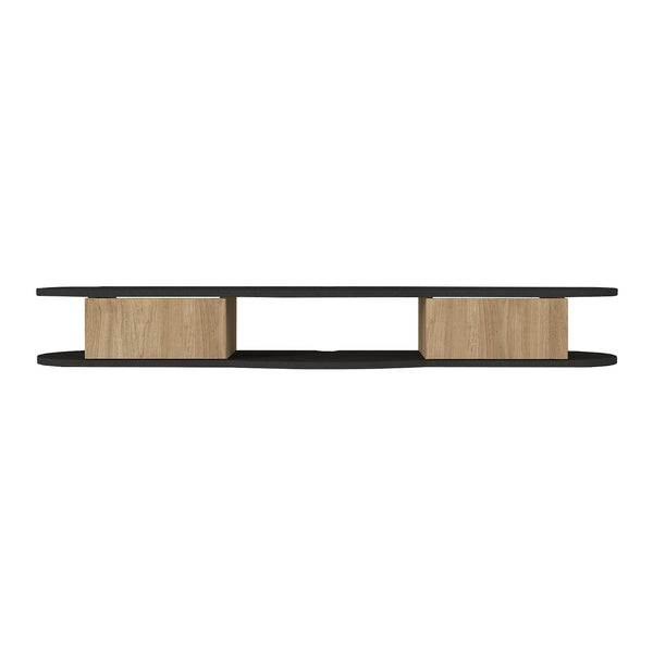 Suport TV de perete Nyskiri 150x35x19 cm antracit/efect lemn stejar [en.casa]