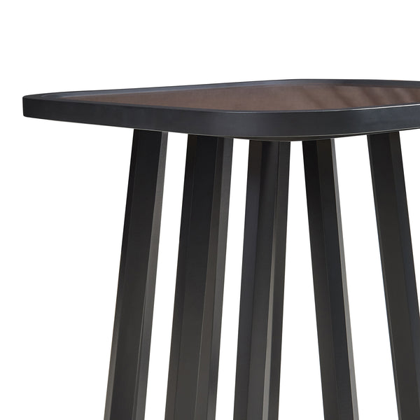 Masuta Burgess 51x51x51 cm negru/efect lemn nuc [en.casa]