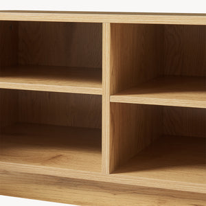 Comoda TV cu 2 usi Ferrersp 140x40x45 cm efect stejar/oatmeal [en.casa]