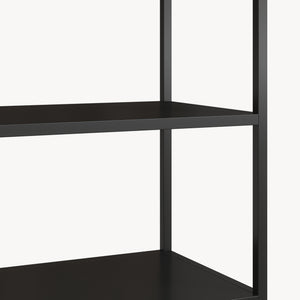 Raft carti cu dulap Hailuoto 180x80x40 cm otel negru mat [en.casa] 