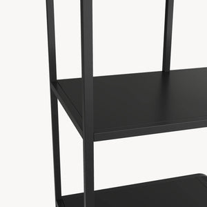 Raft carti Færder 145x76x33 cm negru [en.casa]