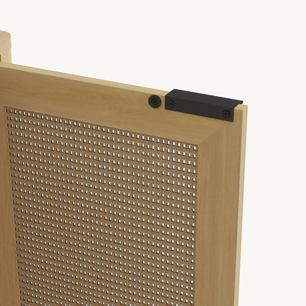 Comoda Lukhomso 83x80x40 cm efect stejar/efect ratan [en.casa]
