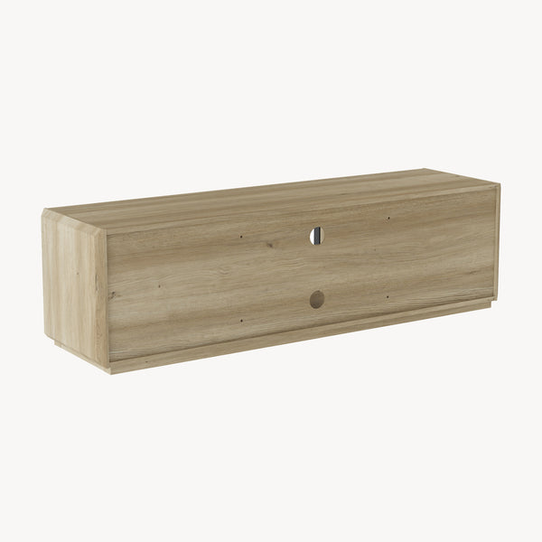 Dulap TV cu 2 usi si 2 rafturi Trömi mdf decor lemn stejar/gri [en.casa]