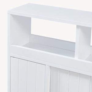 Dulap mobil pe 4 roti Fadeskimma 72x70x20 cm alb [en.casa]