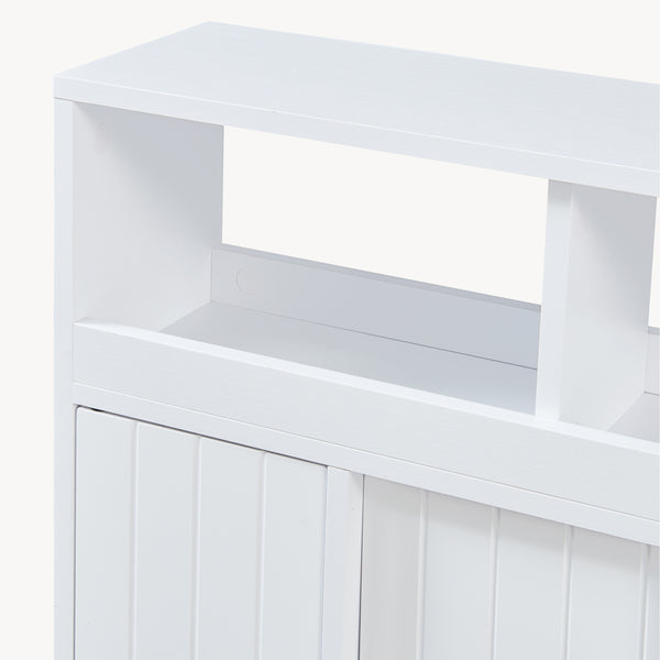 Dulap mobil pe 4 roti Fadeskimma 72x70x20 cm alb [en.casa]