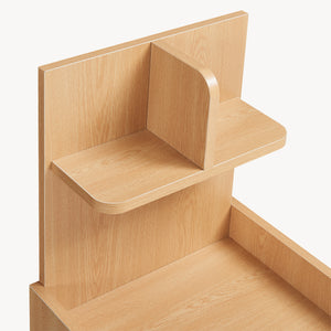 Noptiera Bordkak 75x35x30 cm efect stejar/alb [en.casa]
