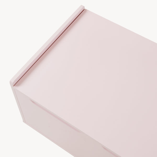 Lada roz cu capac pentru depozitarea jucariilor in camera copiilor Virer 60x40x44,5 cm roz/natur [en.casa]
