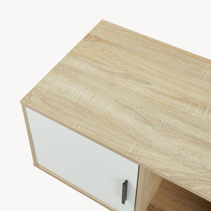 Masuta cafea bicolor Kenta 80x45x40 cm efect stejar Sonoma/alb [en.casa]