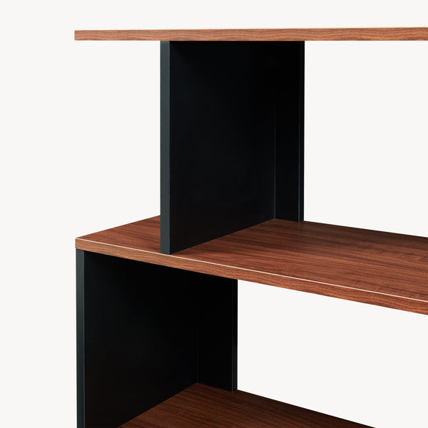 Raft carti Trond 80x29x60 cm negru/efect lemn nuc  [en.casa]