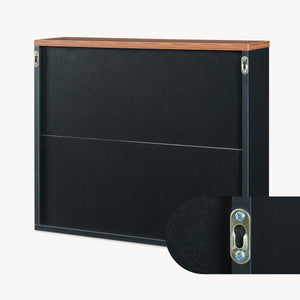 Dulap perete baie cu 2 usi cu oglinda Trond 50x60x15 cm engru/efect lemn nuc [en.casa]