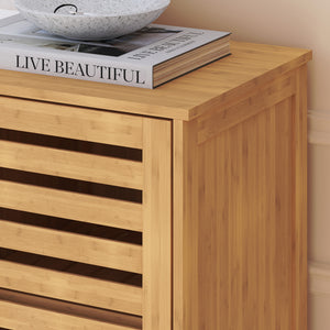 Dulap baie 2 componente Hakseri 87x99x33 cm bambus natur [en.casa]
