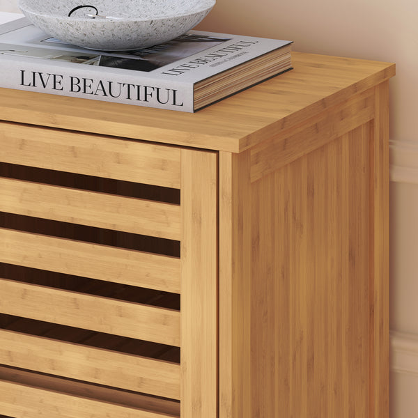 Dulap baie 2 componente Hakseri 87x99x33 cm bambus natur [en.casa]