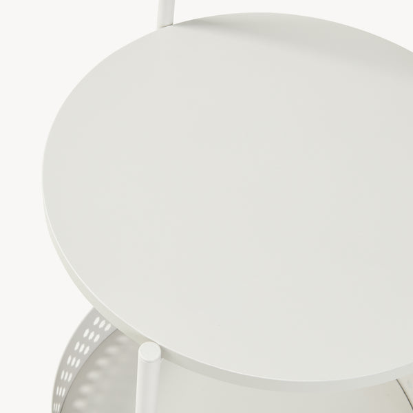 Carucior rotund pe 3 roti pt servire la masa Jässaatka 76x40 cm gri [en.casa] 