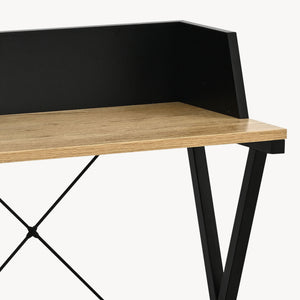 Raft de podea Kappespoo 84x50x30 cm Negru/Aspect stejar [en.casa]
