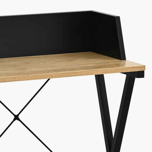 Raft de podea Kappespoo 84x50x30 cm Negru/Aspect stejar [en.casa]