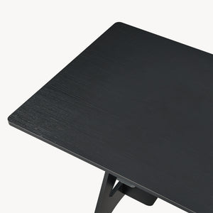 Birou Bostenenna 120x60x75 cm Negru cu textură de lemn [en.casa]