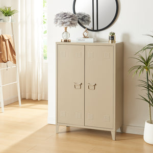Dulap metalic Oripää - 90x80x33cm - Culoare cămilă