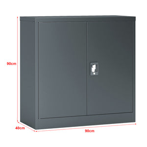 Dulap birou Molise 90 x 40 x 90 cm cu 2 chei culori diferite [en.casa]