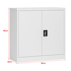 Dulap birou Molise 90 x 40 x 90 cm cu 2 chei culori diferite [en.casa]