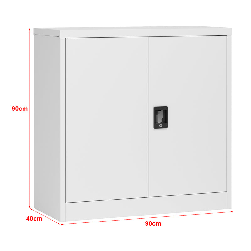 Schiță cotată Dulap birou Molise 90 x 40 x 90 cm cu 2 chei culori diferite [en.casa]