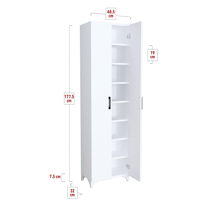 Schiță cotată Comoda Strömsund 177,5x48,5x32cm pal culori diferite [en.casa]