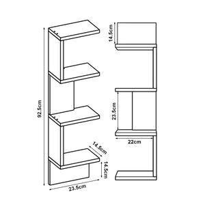 Set 2 buc raft perete Omn 93x24x15 cm [en.casa]