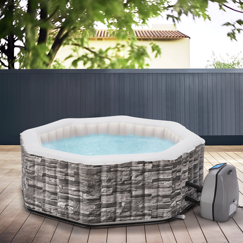 Piscina gonflabila cu functie masaj Carosino gri [pro.tec]