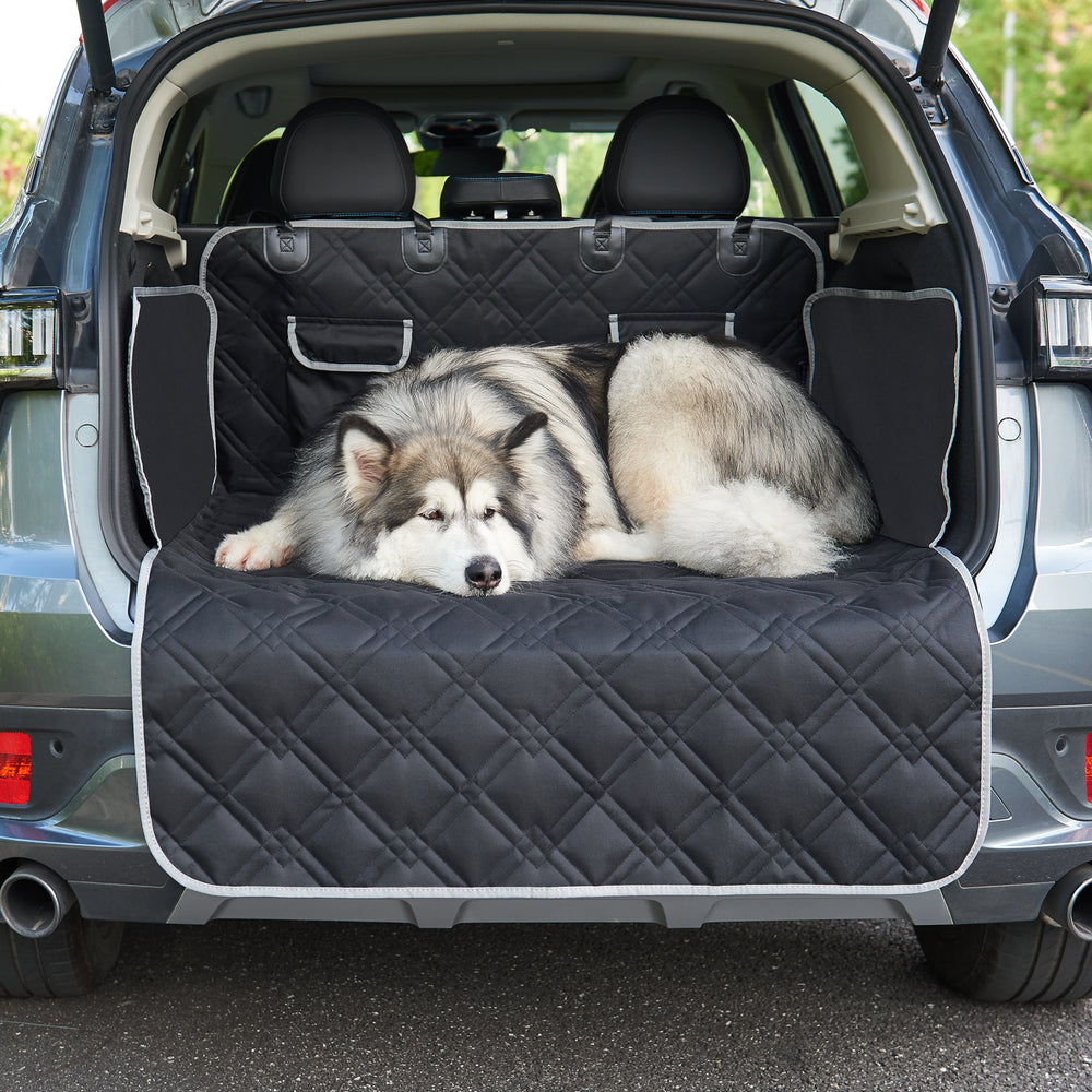 Husa auto protectie transport caini Wolverhampton 185 x 171 cm poliester negru [en.casa]