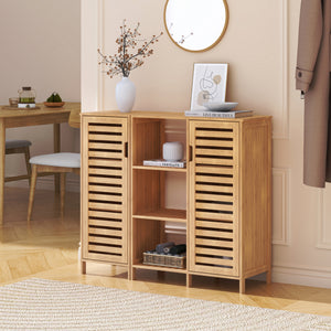 Dulap baie 2 componente Hakseri 87x99x33 cm bambus natur [en.casa]
