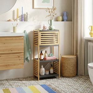 Raft baie Kydesby bambus natur/gri [en.casa]