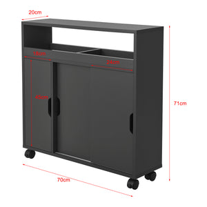 Dulap baie Lumijoki mobil pe 4 roti culori diferite [en.casa]