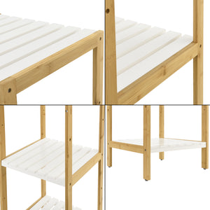 Raft uz casnic din bambus Balsfjord natur/alb masuri diferite [en.casa]