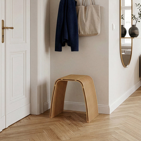 Taburet Jysa 45x50x30,5 cm bambus natur [en.casa]