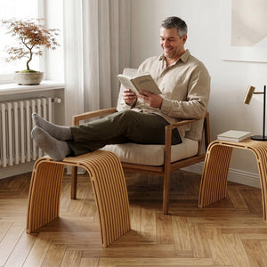 Taburet Jysa 45x50x30,5 cm bambus natur [en.casa]