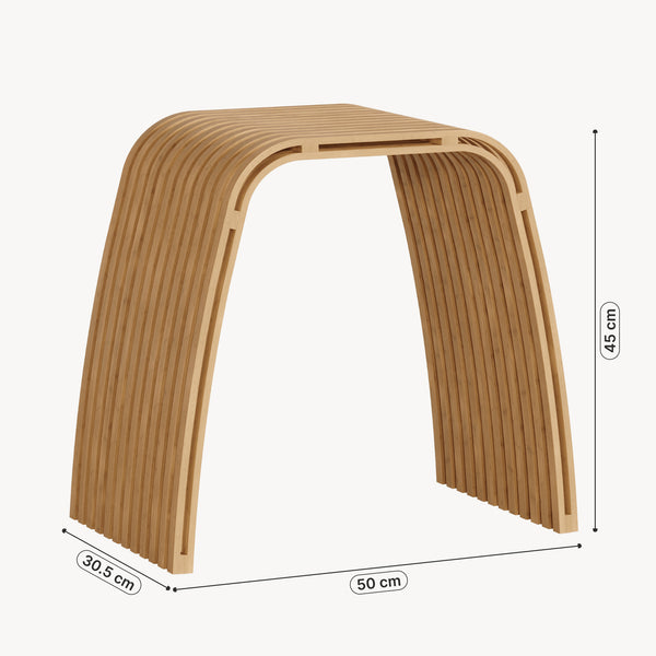 Taburet Jysa 45x50x30,5 cm bambus natur [en.casa]