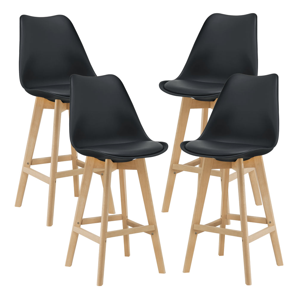 4er - Set Barstuhl mit Rückenlehne Lublin in versch. Farben en.casa - premiumXL