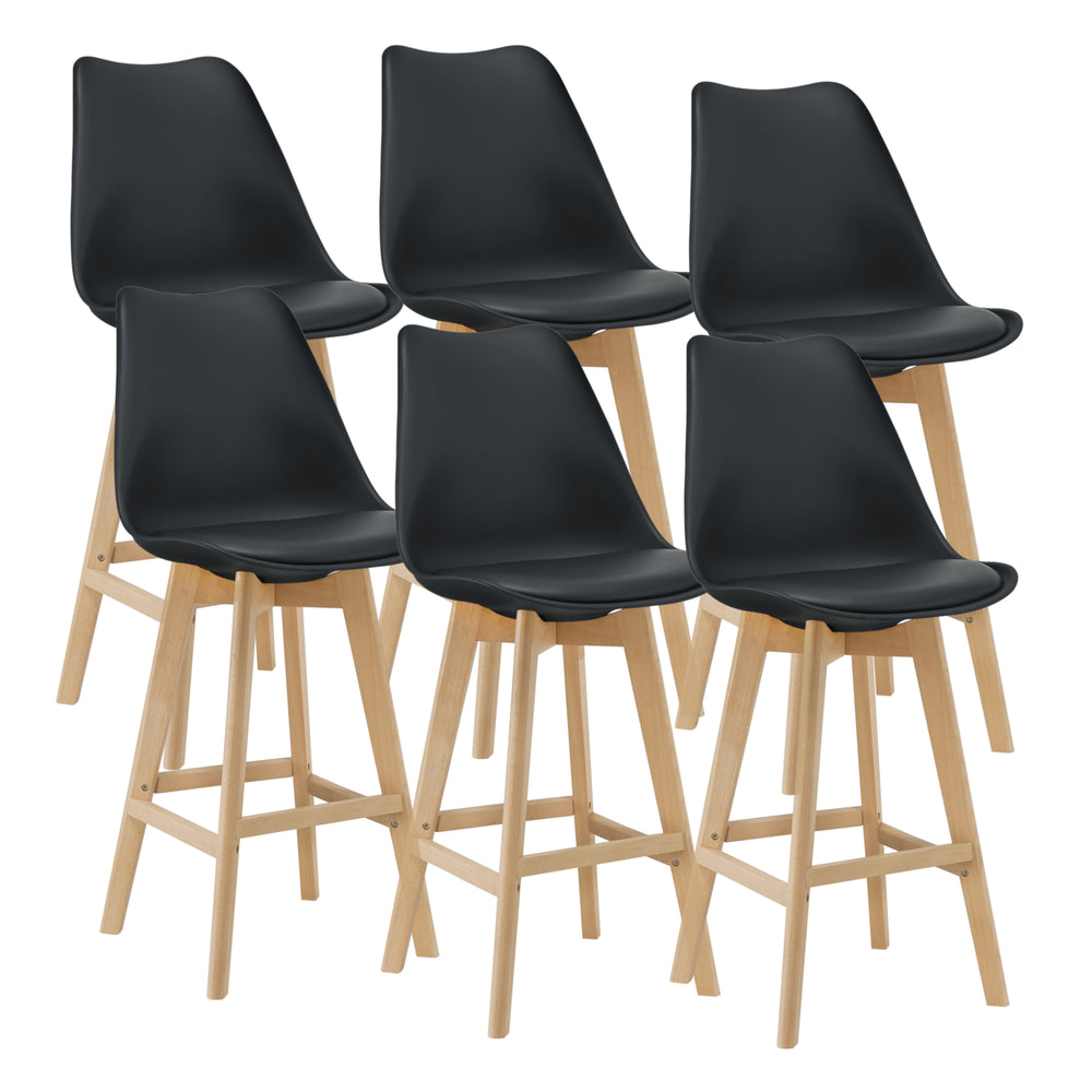 6er - Set Barstuhl mit Rückenlehne Lublin in versch. Farben en.casa - premiumXL