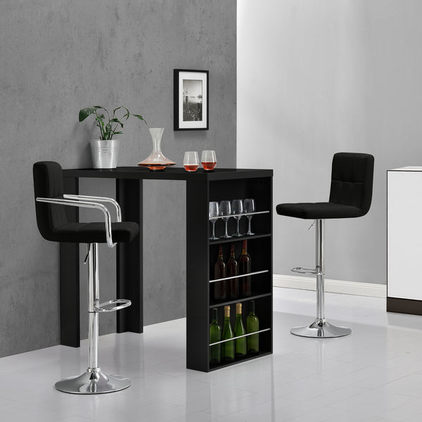 Blat bar Bartha cu rafturi incorporate culori diferite [en.casa] 