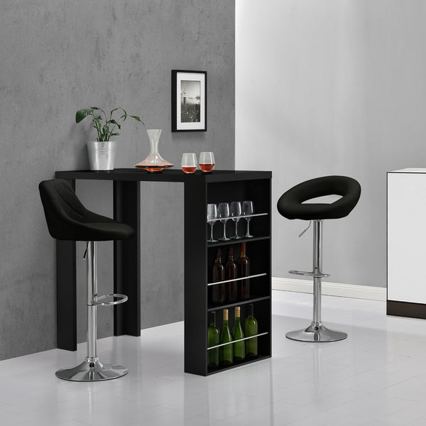 Blat bar Bartha cu rafturi incorporate culori diferite [en.casa] 