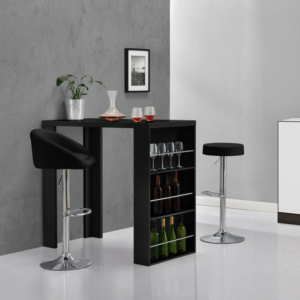 Blat bar Bartha cu rafturi incorporate culori diferite [en.casa] 