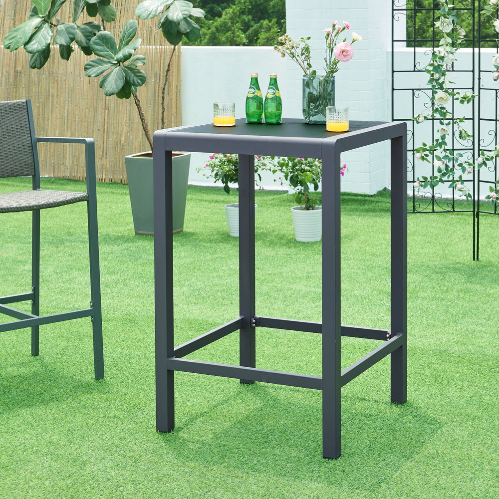 Outdoor - Bartisch Avise Aluminium Glas Anthrazit [casa.pro] - premiumXL