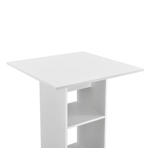 Masă bar Visby 110x70x70 cm cu 3 rafturi en.casa
