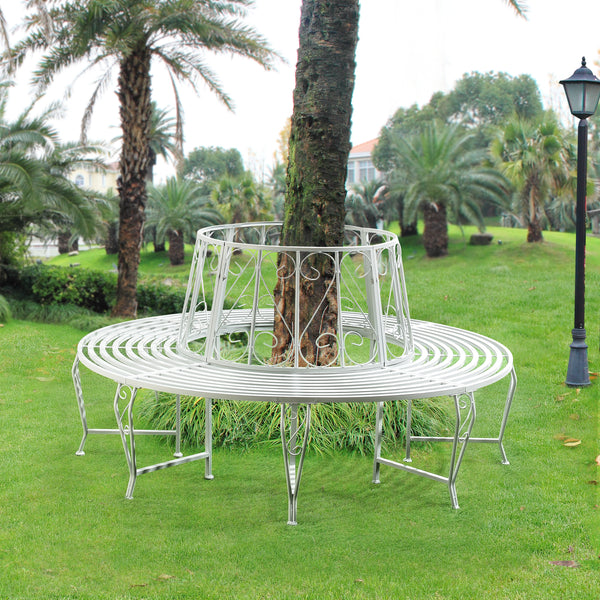 Banca gardina Sorrent rotunda 160 x 84 cm culori diferite [en.casa] 