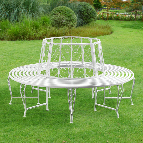 Banca gardina Sorrent rotunda 160 x 84 cm culori diferite [en.casa] 