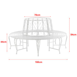 Banca gardina Sorrent rotunda 160 x 84 cm culori diferite [en.casa] 