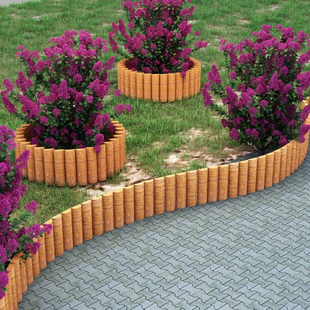 Palisadă Rotta 150x20 cm Natur [en.casa]