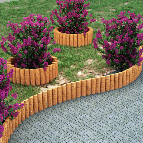 Palisadă Rotta 150x20 cm Natur [en.casa]
