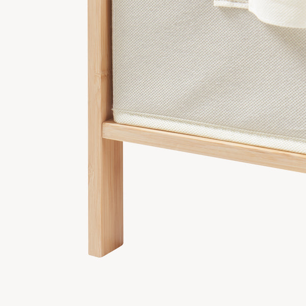 Comoda Maldon bambus/textil natur/bej cu sertare [en.casa]